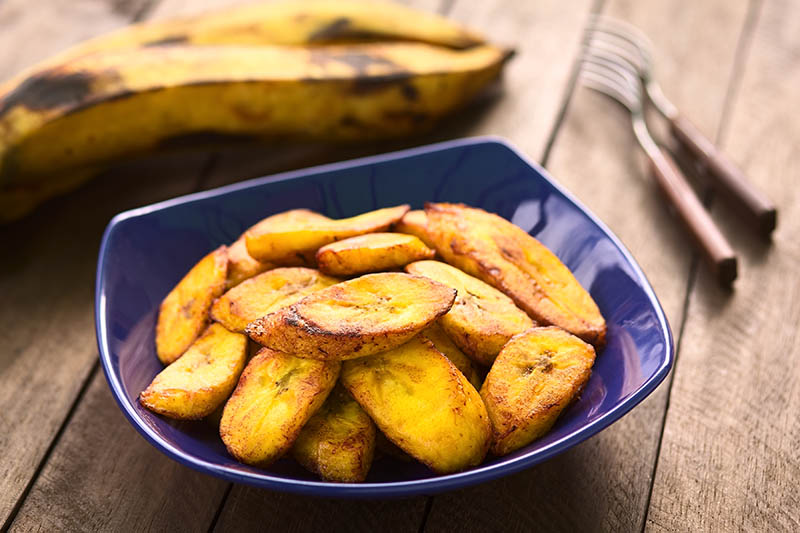 Fried slices of plantain