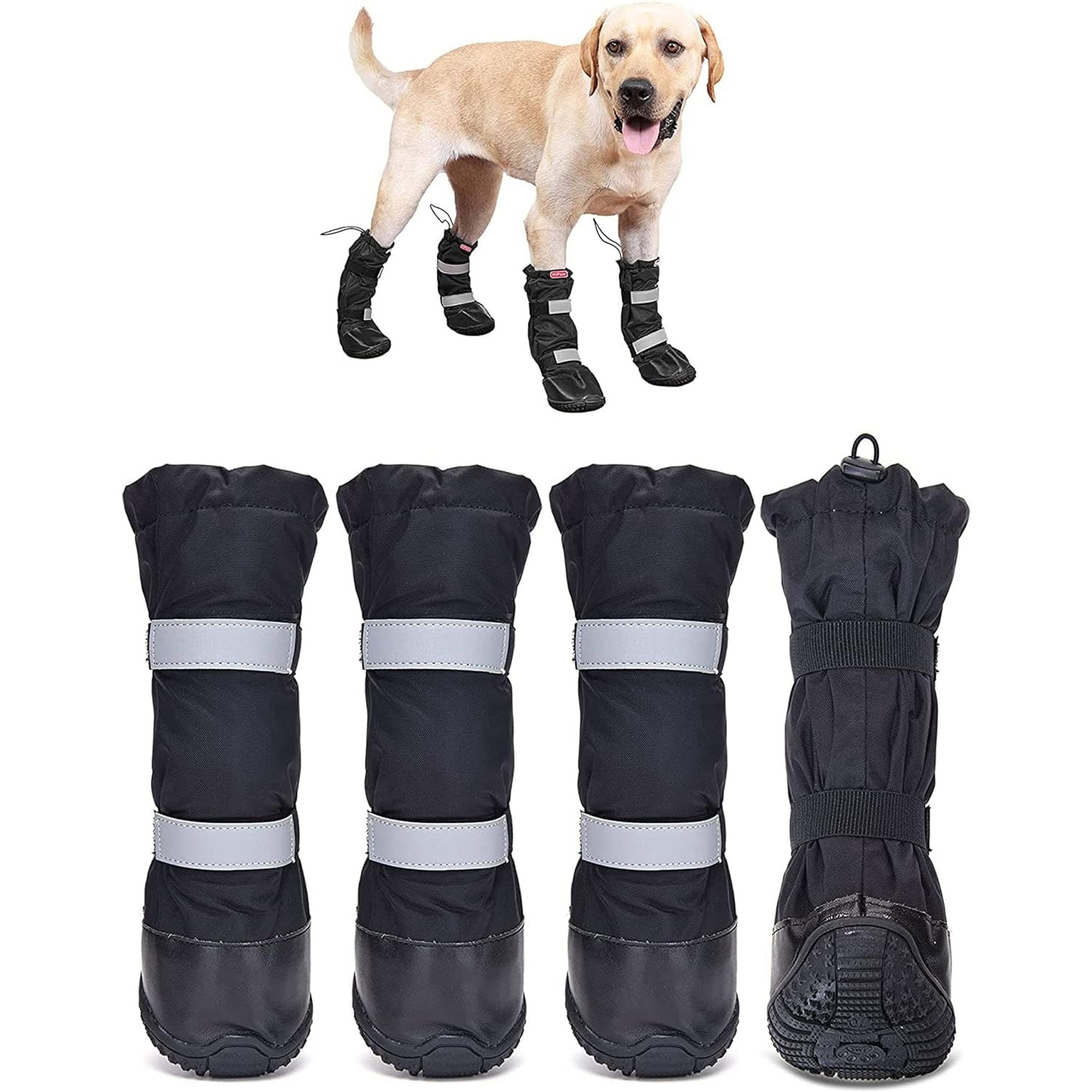 Hipaw Outdoor Dog Boots Winter Dog Shoes Nonslip for Snow Rain New