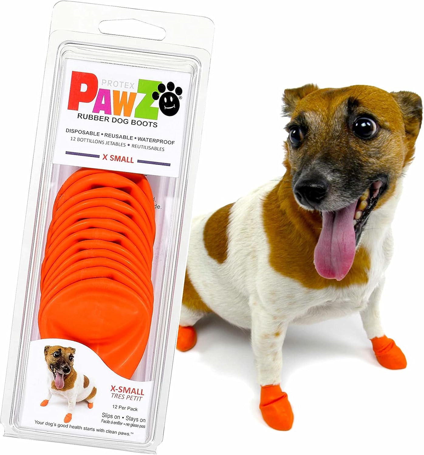 PawZ Waterproof Rubber Dog Boots