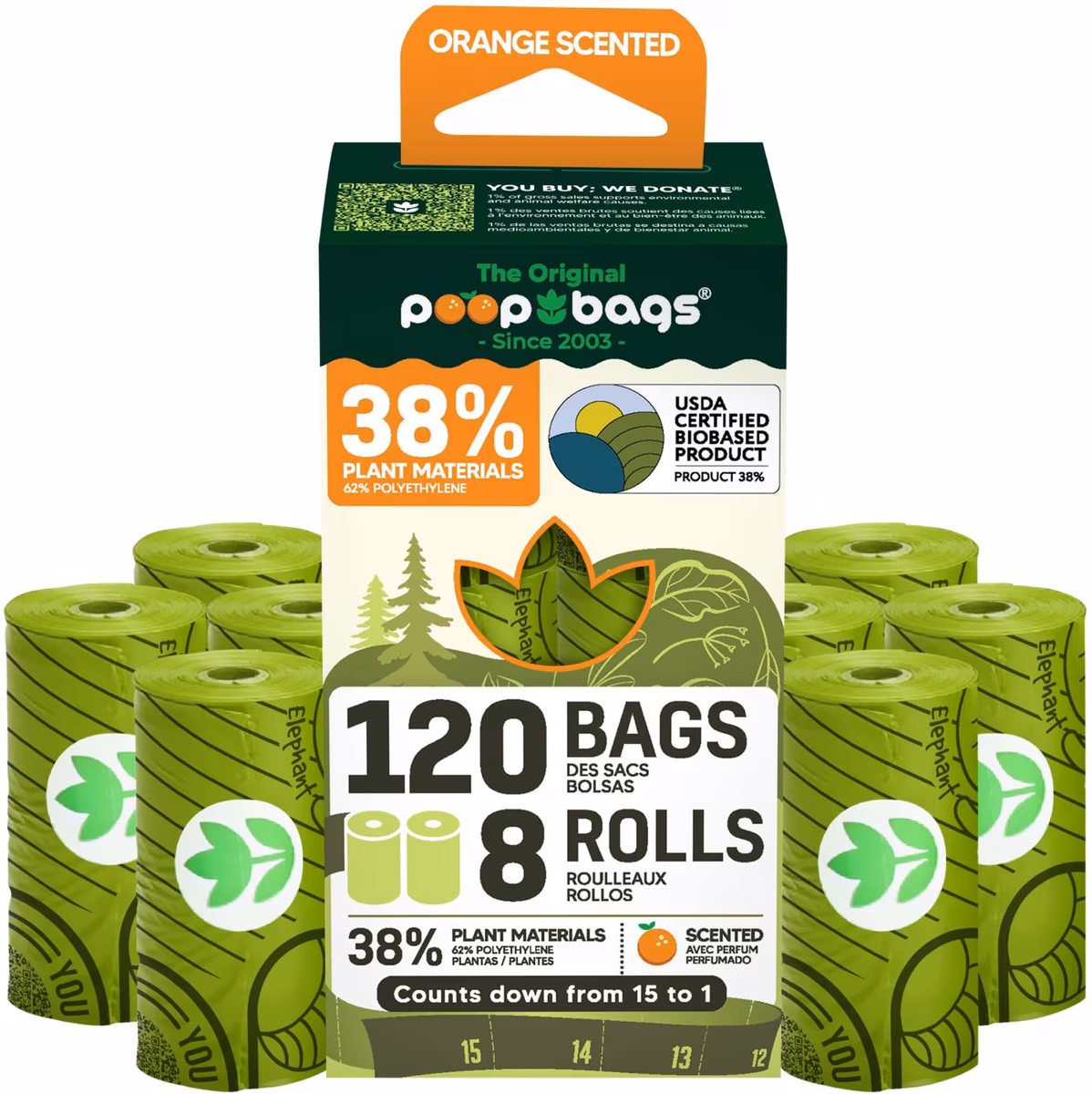 The Original Poop Bags USDA Certified Biobased Rolls