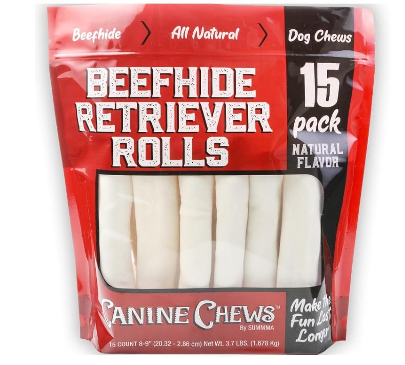 Canine Chews 8-9 Retriever Rolls for Large Dogs
