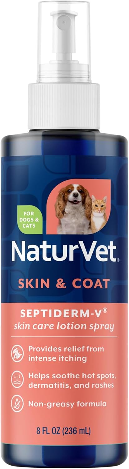 NaturVet Septiderm-V Skin Care Lotion for Dogs & Cats