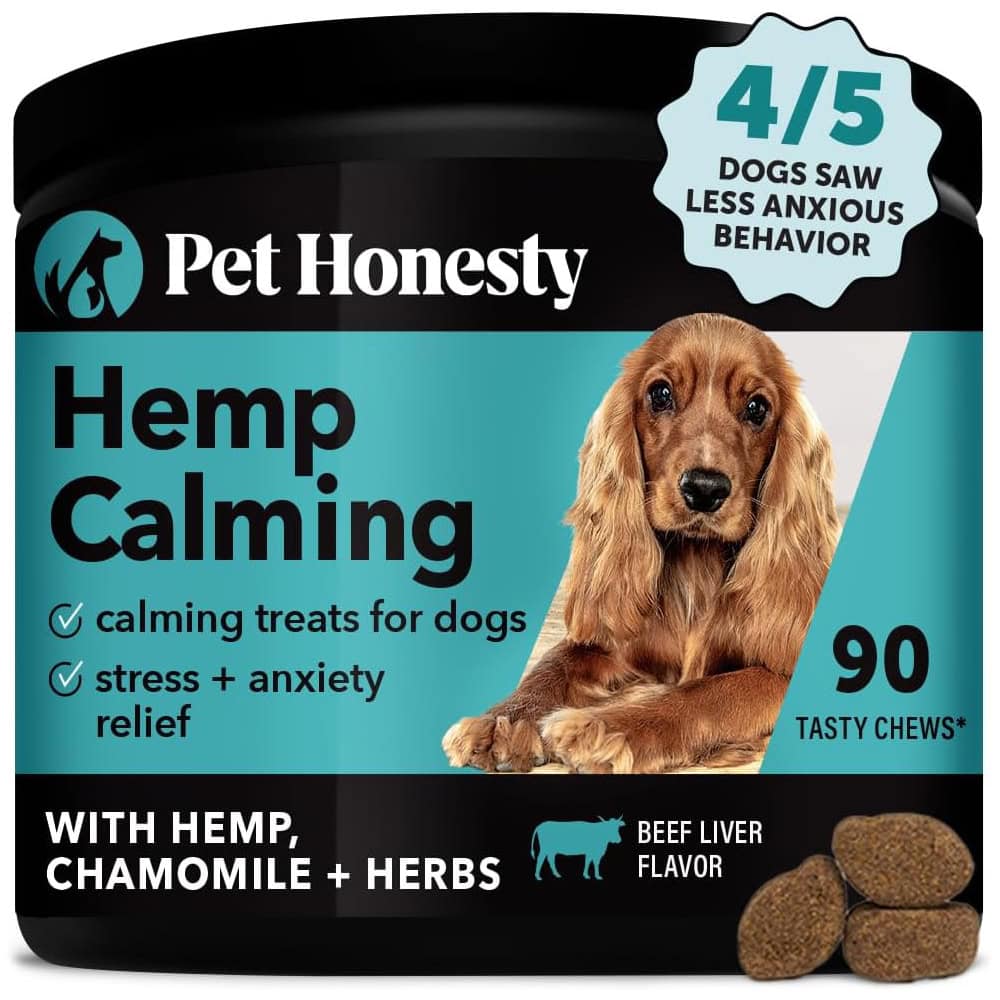 Pet Honesty Hemp Calming Chews for Dogs Beef Liver Flavor