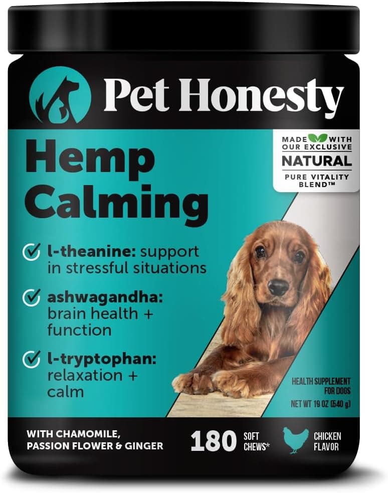 PetHonesty Calming Hemp Chicken Flavored Soft Chews Supplement for Dogs