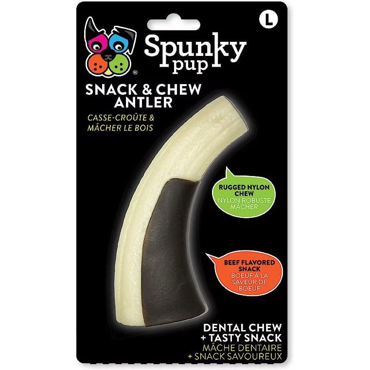 Spunky Pup Snack & Chew Antler Tough Dog Chew Toy