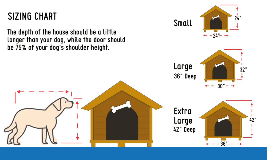 doghouse dimension infographic