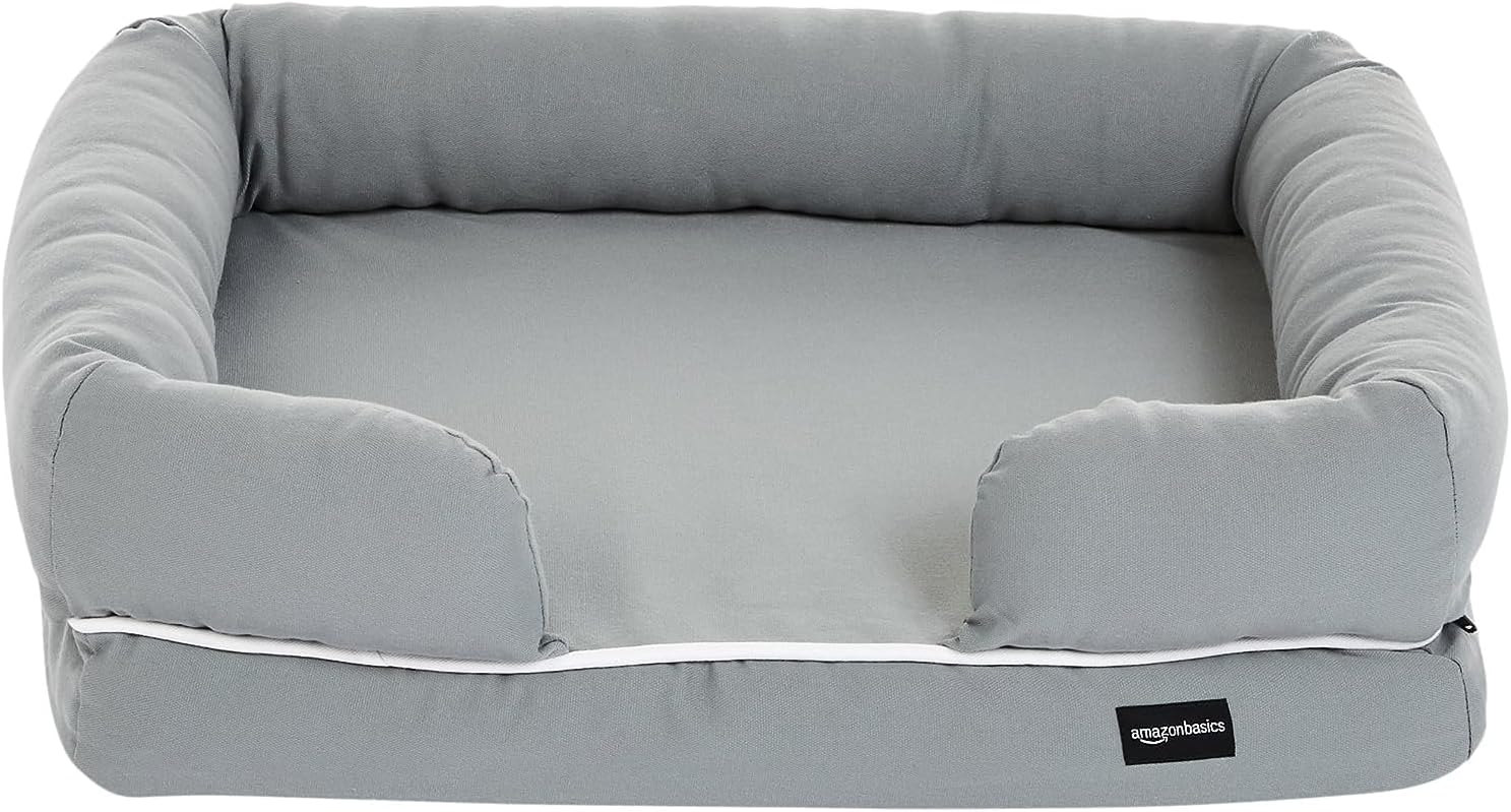 Amazon Basics Lounger Sofa Couch Style Pet Bed with Memory Foam 