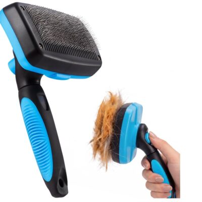 BOSHEL Self-Cleaning Dog Slicker Brush