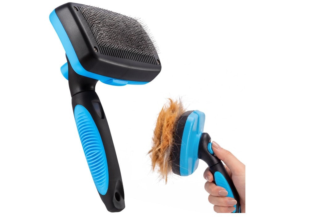 BOSHEL Self-Cleaning Dog Slicker Brush
