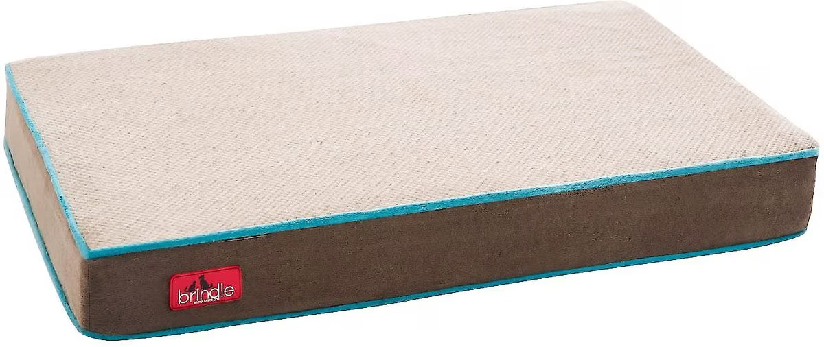 Brindle Plush Orthopedic Pillow Cat & Dog Bed with Removable Cover