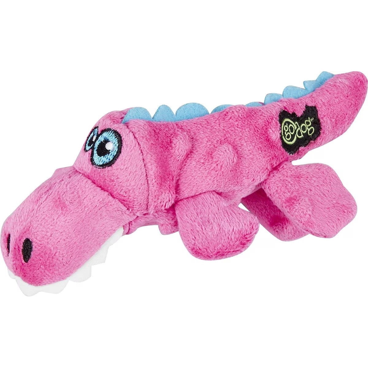GoDog Just for Me Chew Guard Gators Squeaky Plush Dog Toy