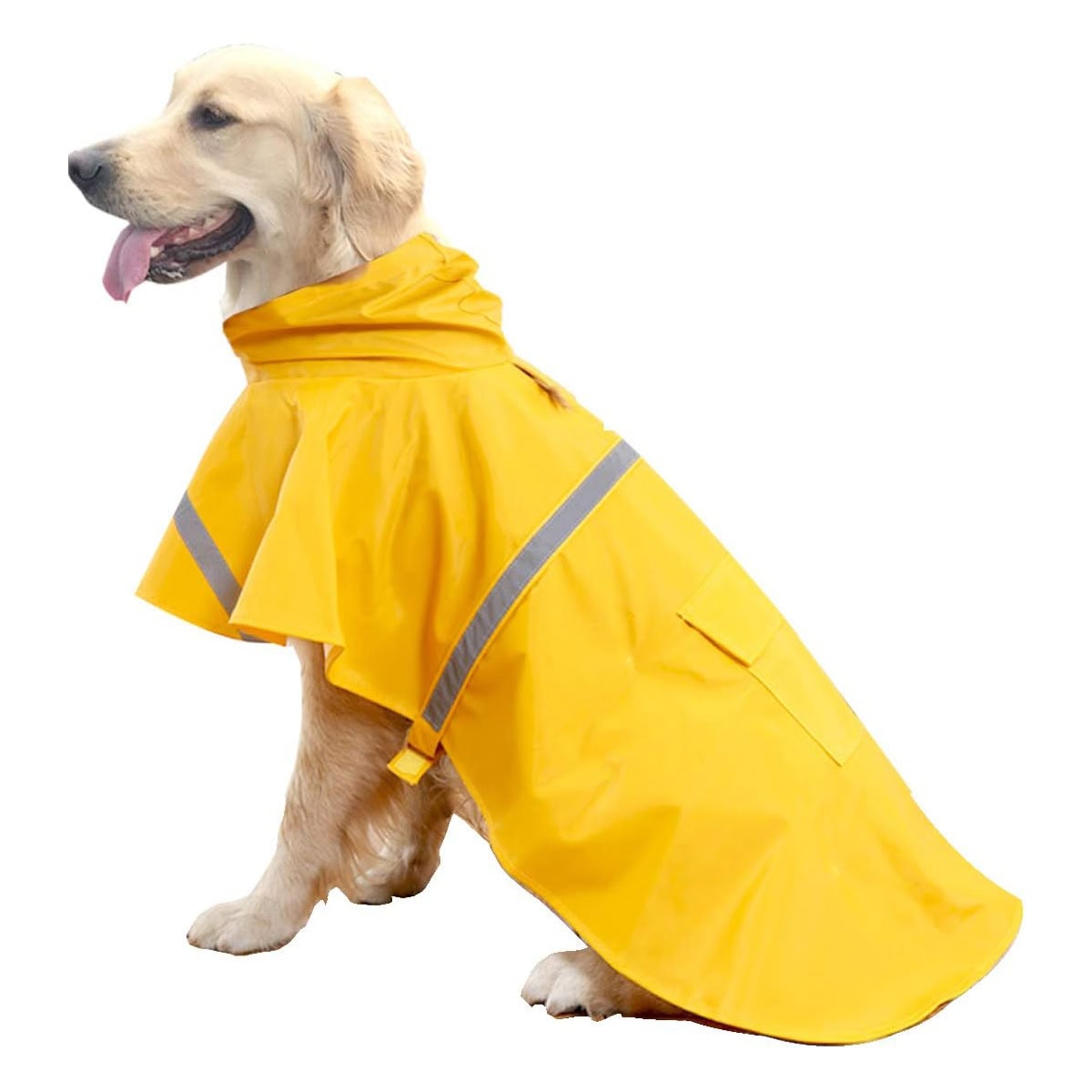HAPEE Dog Raincoats for Large Dogs with Reflective Strip Hoodie