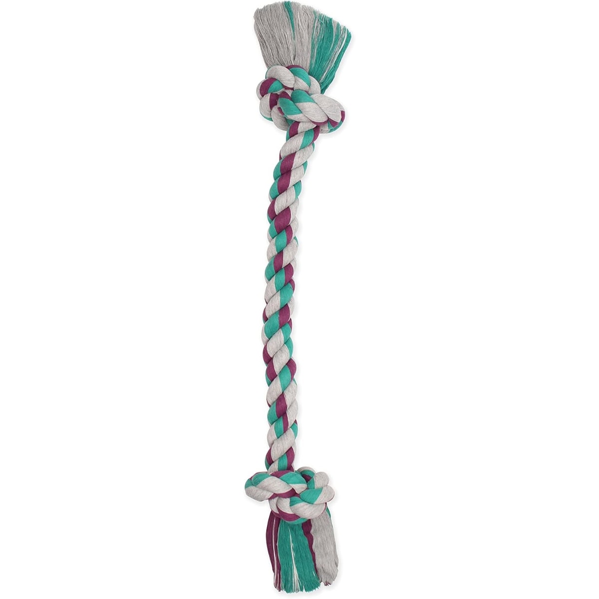 Mammoth Flossy Chews Cotton-Blend 2 Knot Tough Rope Tug Dog Toy Square