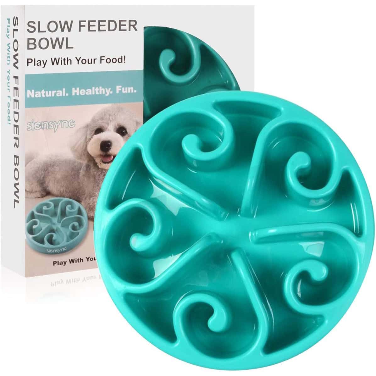ZNFSZ Siens Non-Slip Bamboo Dog Feeder 