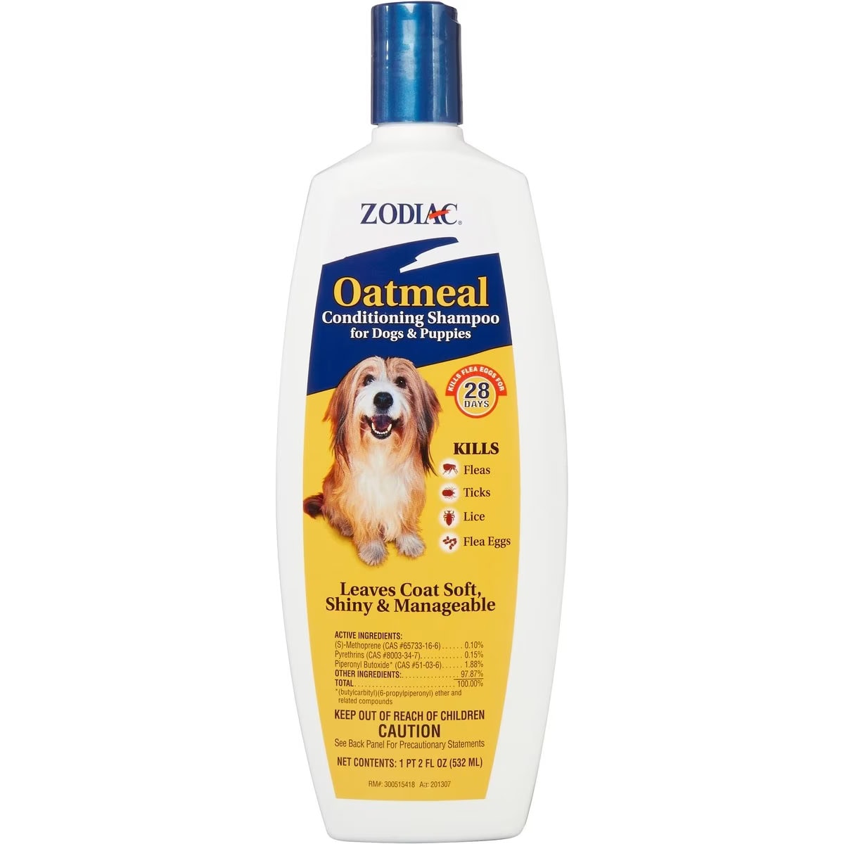 Zodiac Oatmeal Conditioning Flea & Tick Shampoo for Dogs & Puppies New