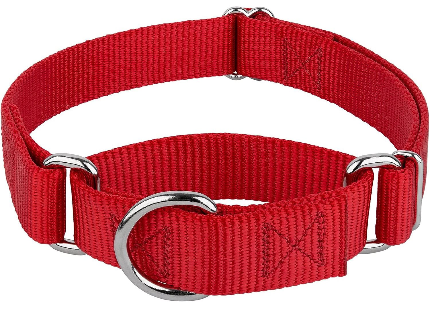 Country Brook Design - Red Martingale Heavy Duty Nylon Dog Collar