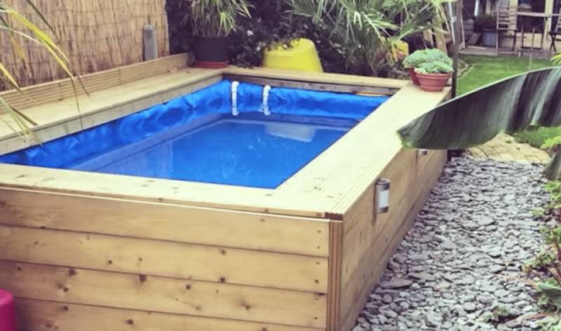 DIY Hay Bale Swimming Pool