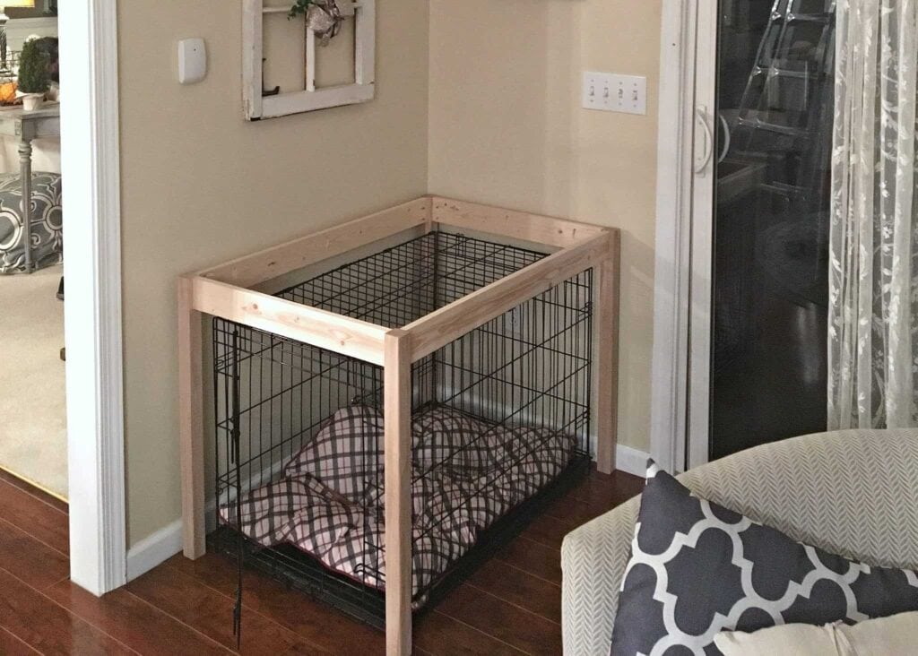 Hidden Dog Crate Table, From Snazzy Little Things