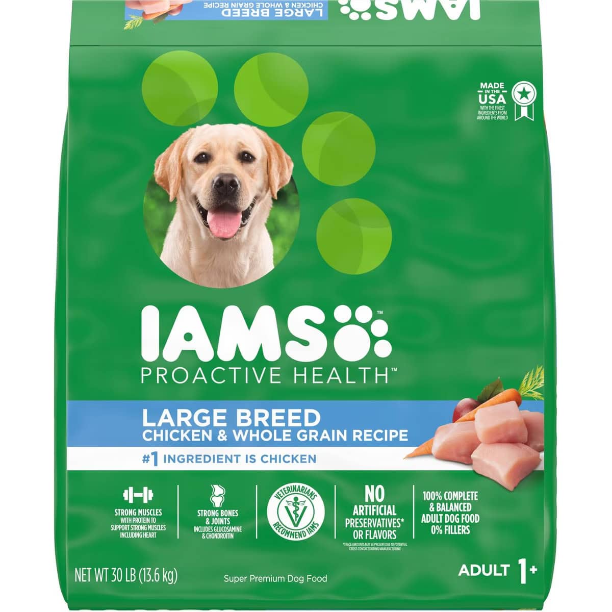 Iams Proactive Health Large Breed Adult with Real Chicken Dry Dog Food New