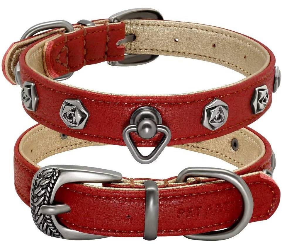 PET ARTIST Leather Designer Dog Collars