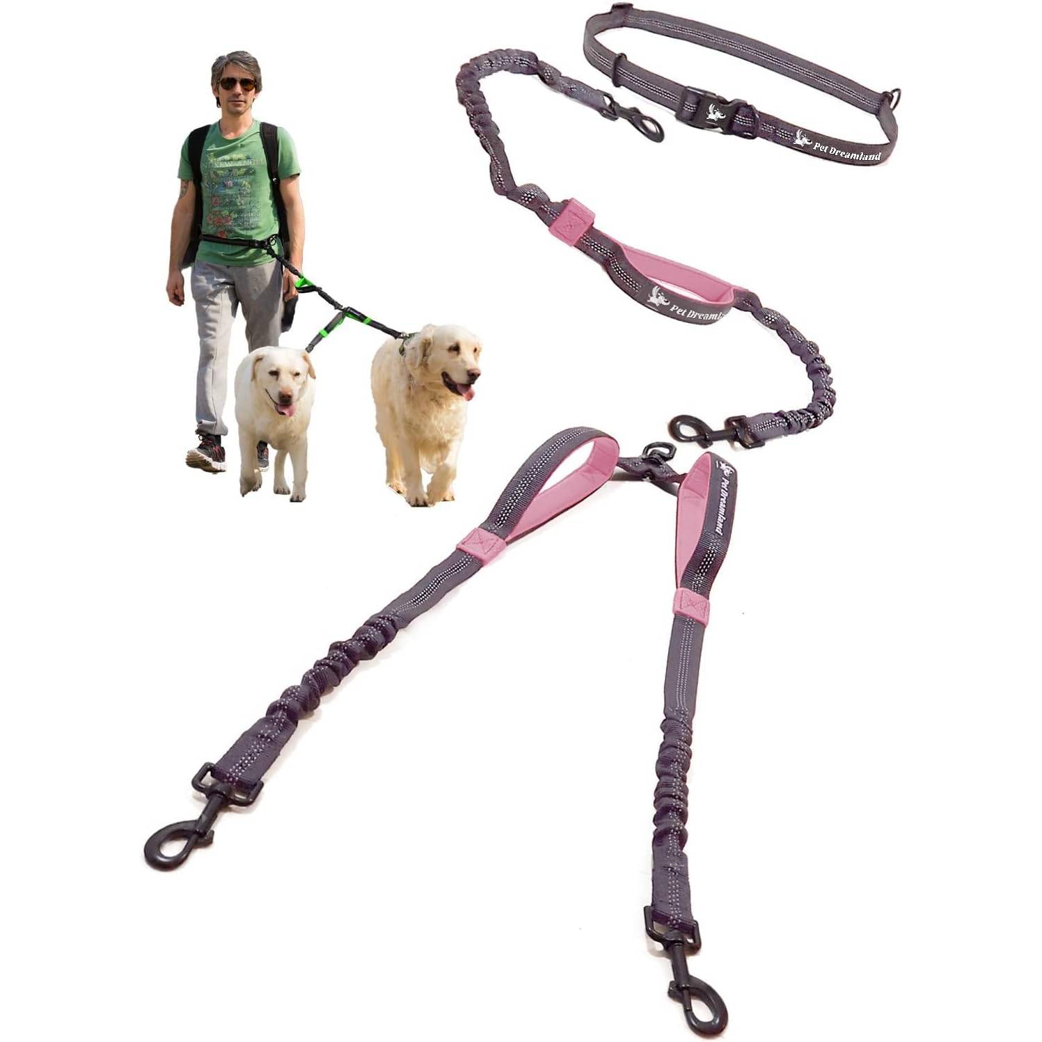 Pet Dreamland Hands Free Double Dog Leash