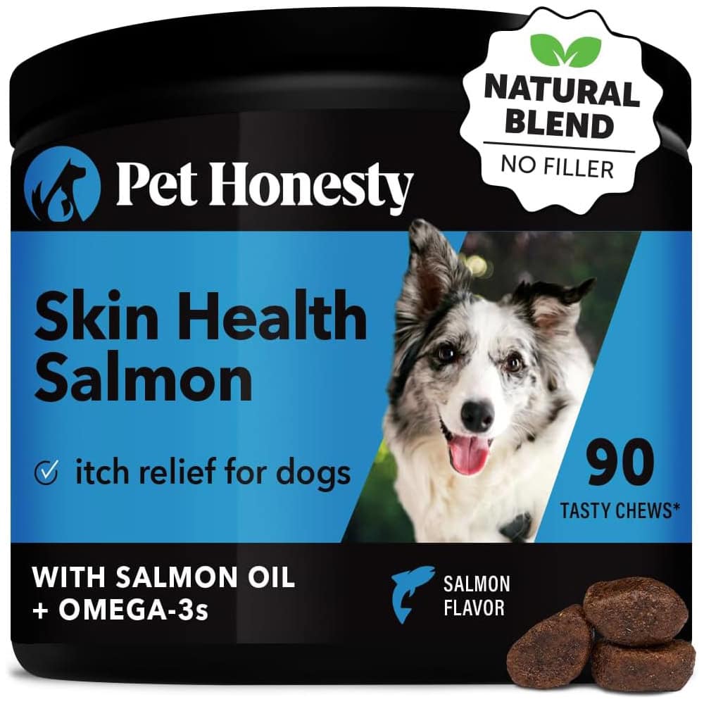 Pet Honesty Salmon Skin Health - Itch Relief for Dogs, Omega 3 Fish Oil for Dogs