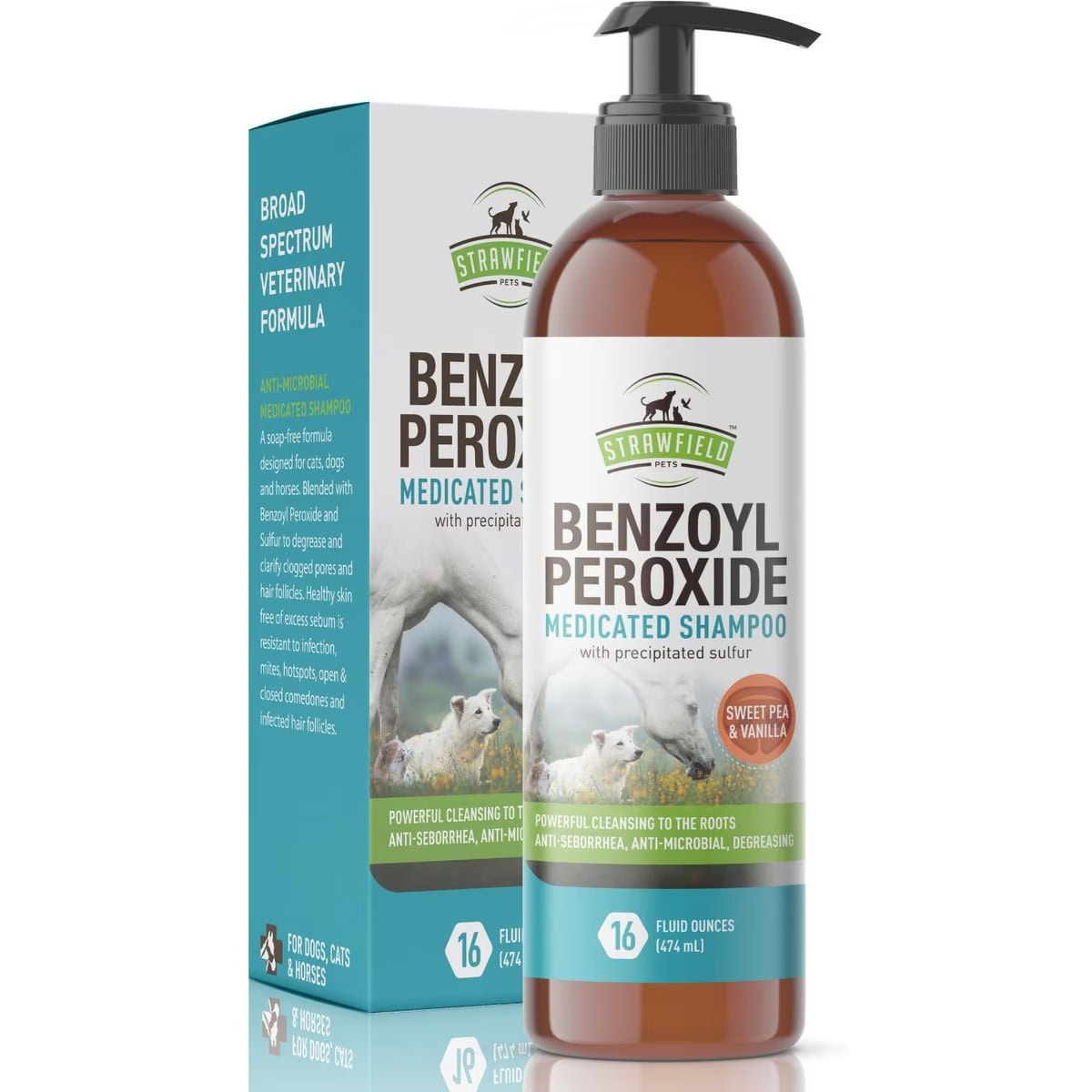 Strawfield Pets Benzoyl Peroxide Dog-Shampoo new