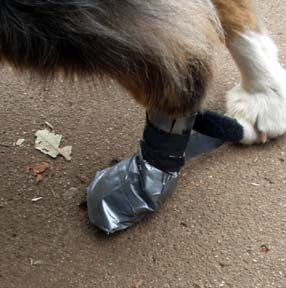 diy duct tape booties