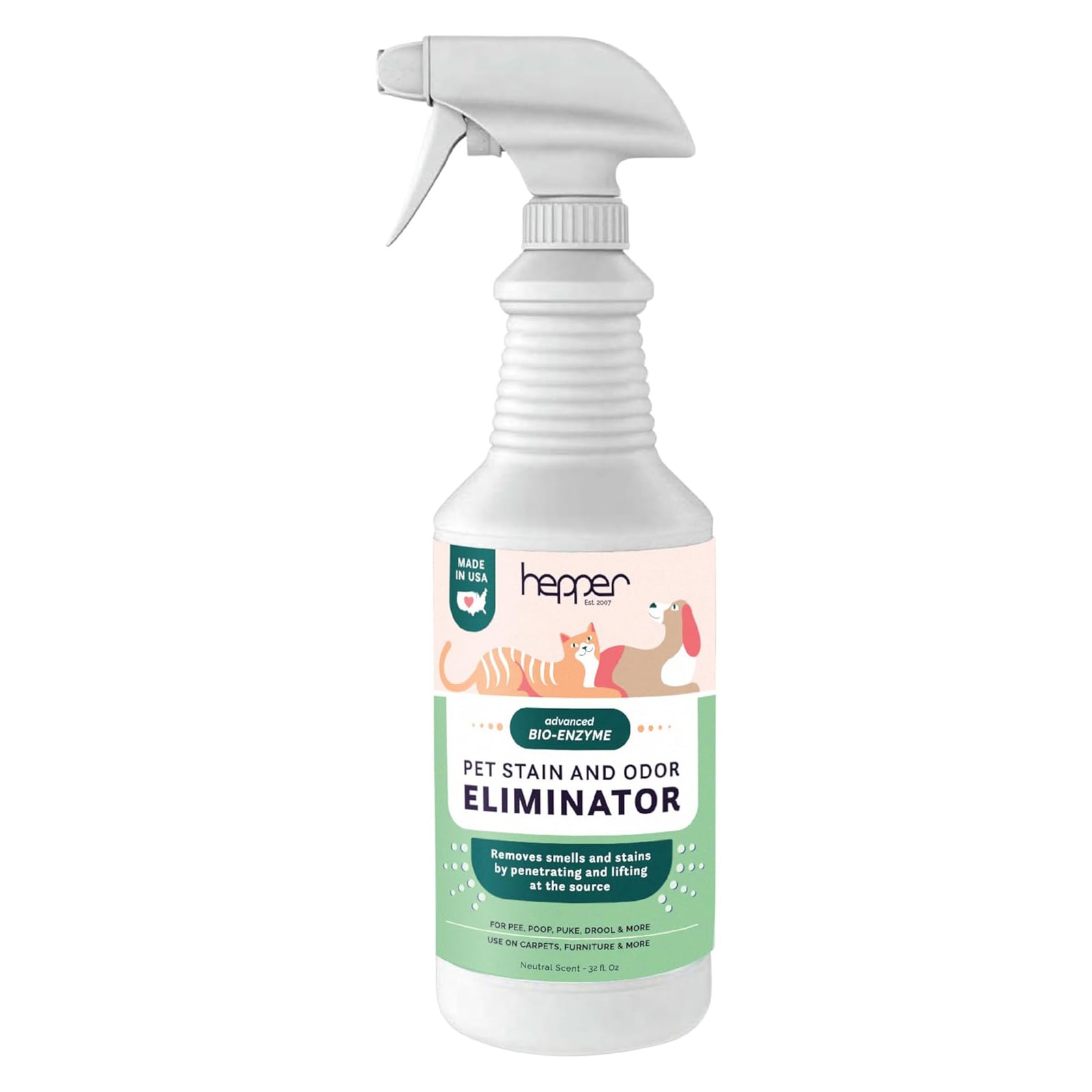 Hepper Bio-Enzyme Pet Stain & Odor Eliminator Spray