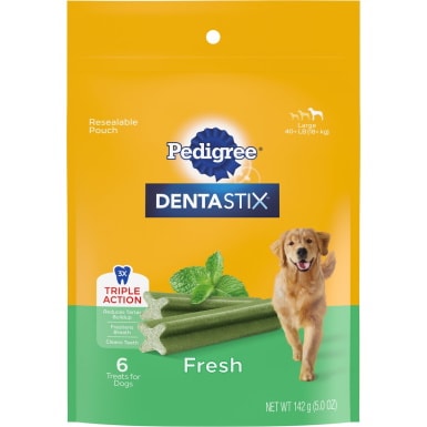 Pedigree Dentastix Fresh Mint Flavored Large Dental Dog Treats