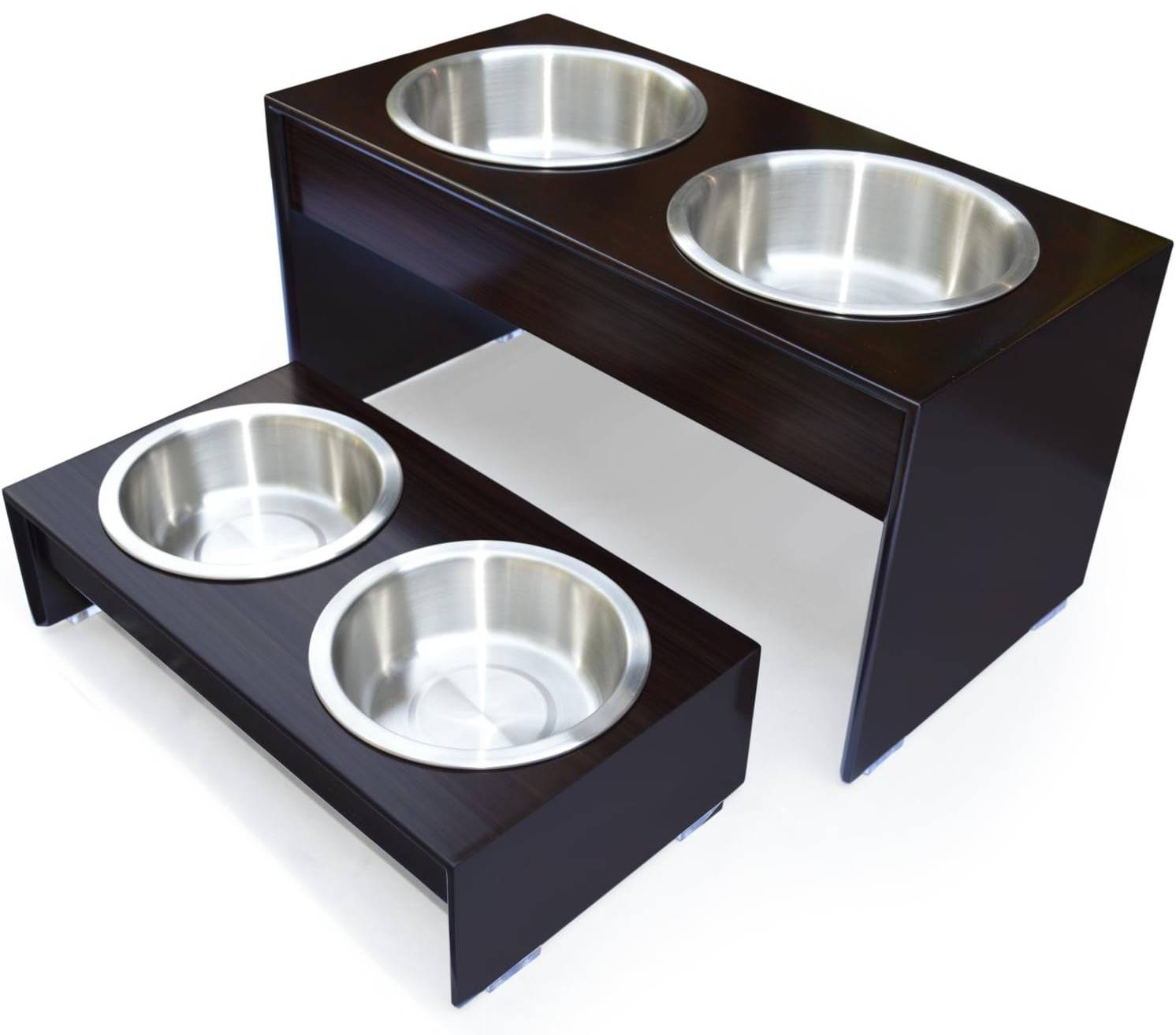 PetFusion Bamboo Elevated Bowls