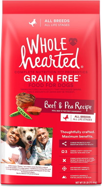 WholeHearted Grain Free All Life Stages Beef & Pea Formula Dry Dog Food