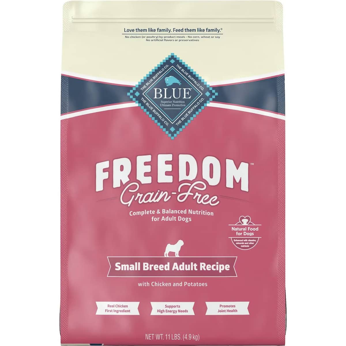 Blue Buffalo Freedom Small Breed Adult Chicken Recipe Grain-Free Dry Dog Food 