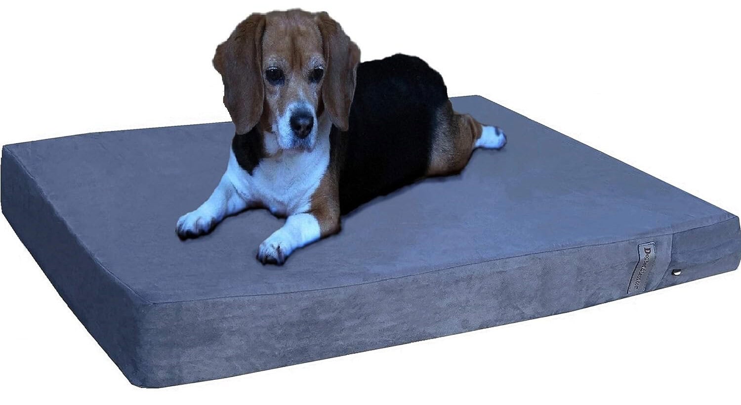 Dogbed4less Orthopedic Gel Memory Foam Dog Bed with Microsuede Gray Cover New