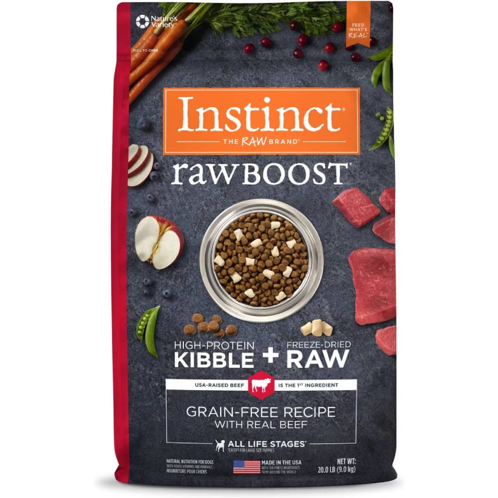 Instinct Raw Boost Adult Grain-Free Real Beef Recipe Dry Dog Food 