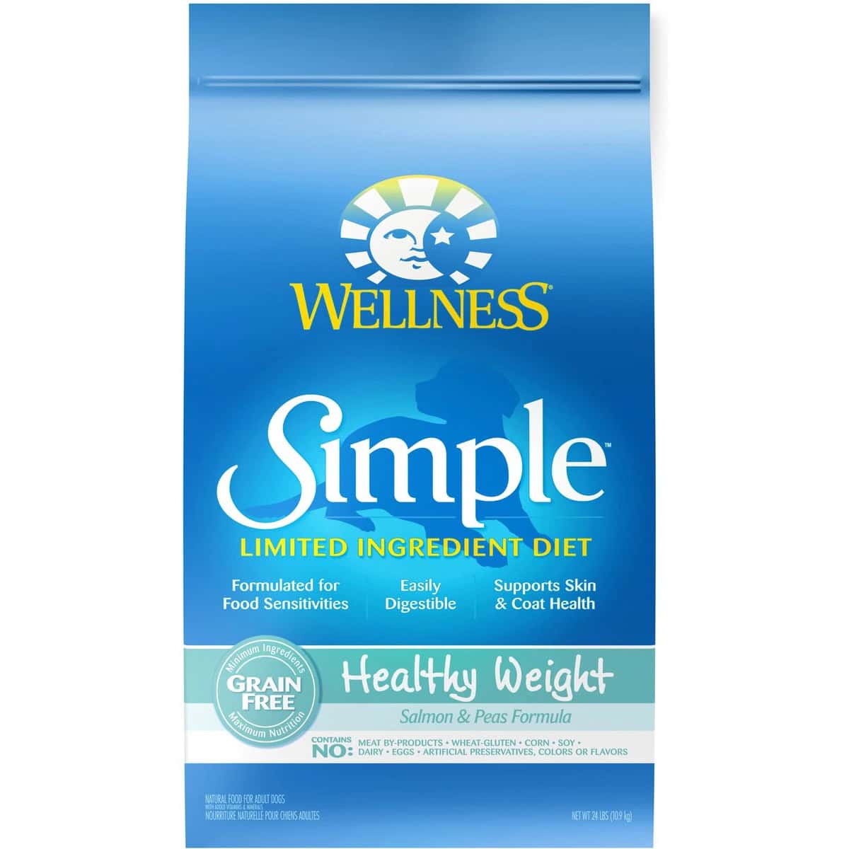 Wellness Simple Limited Ingredient Diet Grain-Free Healthy Weight Salmon & Peas Formula Dry Dog Food 