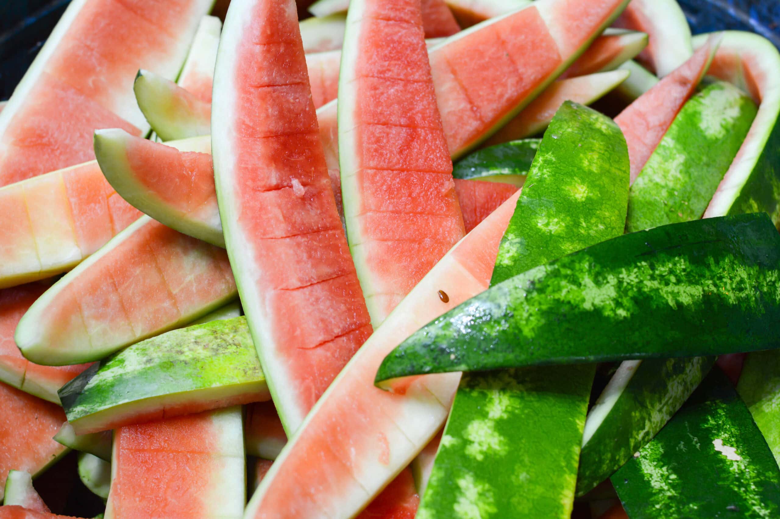 many watermelon rind flesh was eaten out