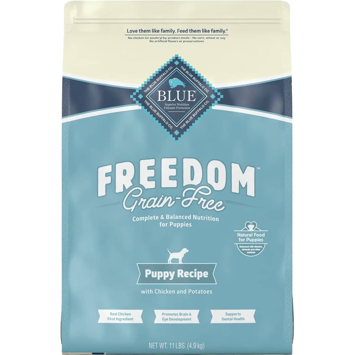 Blue Buffalo Freedom Puppy Chicken Recipe Grain-Free Dry Dog Food new