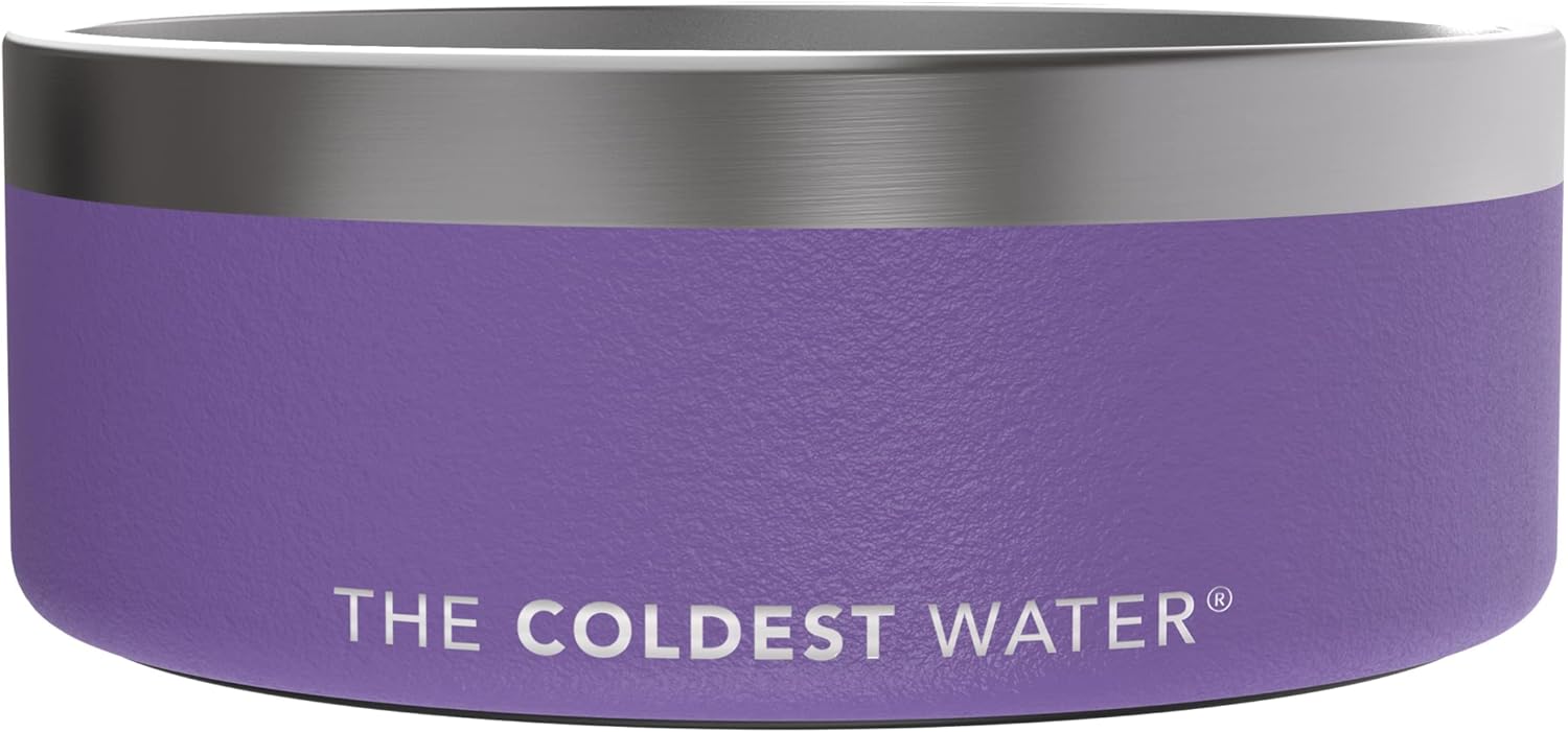 Coldest Dog Bowl - Anti Rust Metal & Non Slip Dog Bowls Large 