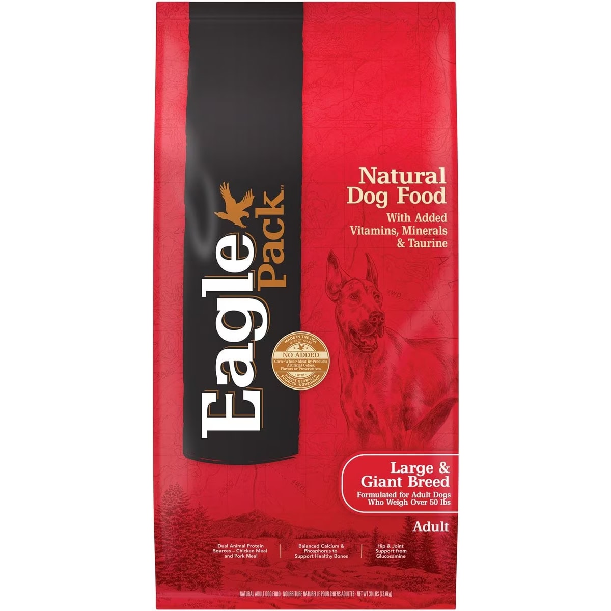 Eagle Pack Chicken & Pork Large Breed Adult Dry Dog Food New