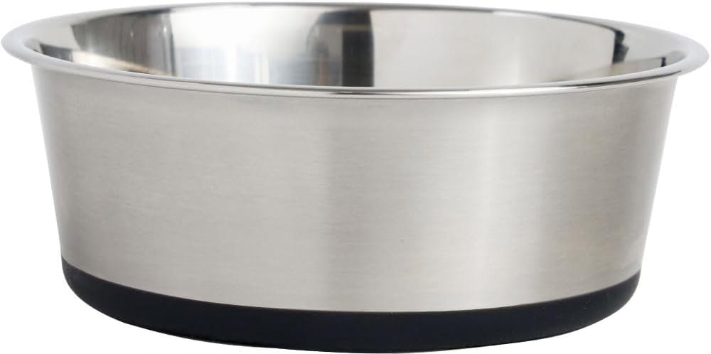 Gorilla Grip Stainless Steel Metal Dog Bowl Set of 2