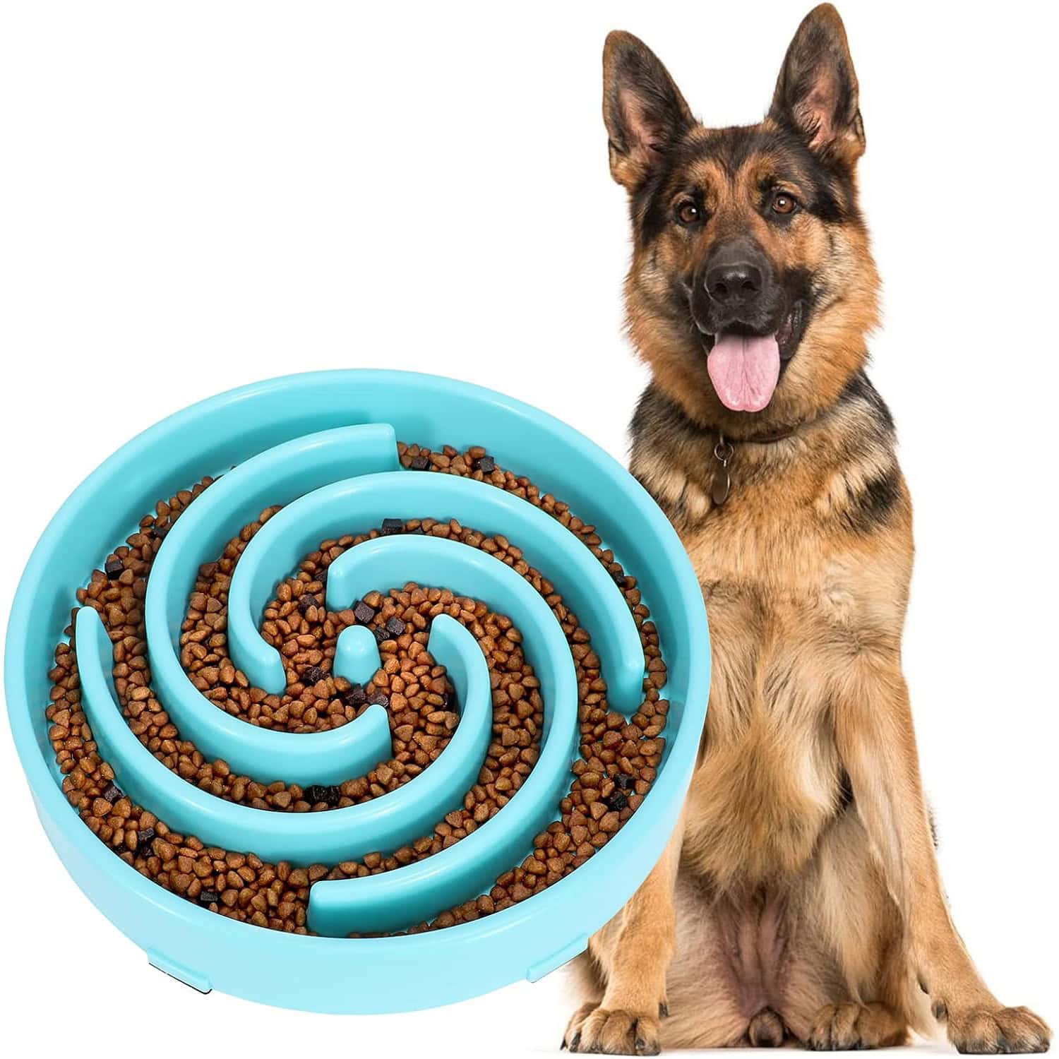 JASGOOD Slow Feeder Dogs Bowl for Large Medium Dogs