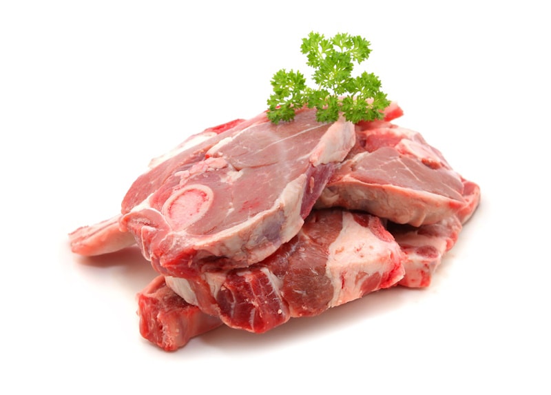 Lambchops isolated on white background