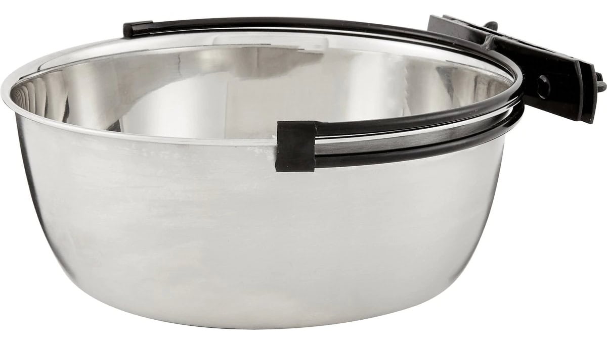 MidWest Stainless Steel Snap'y Fit Dog Kennel Bowl 