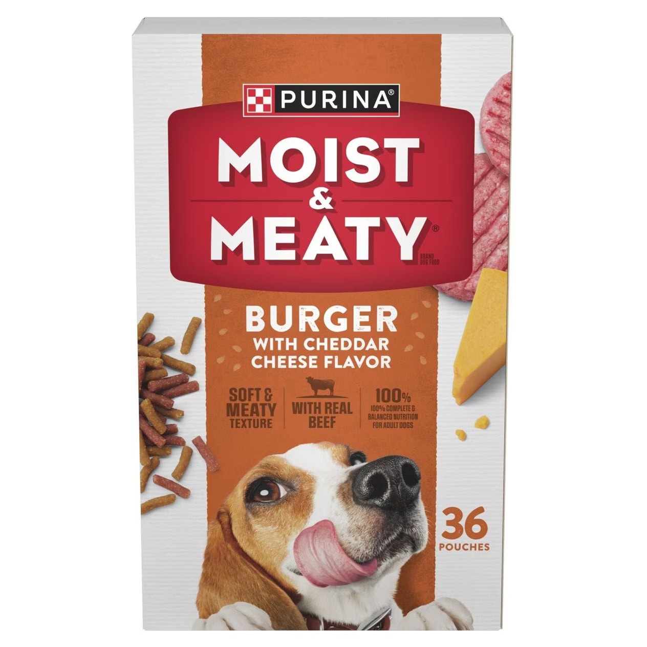 Purina Moist & Meaty Burger with Cheddar Cheese Flavor Dry Dog Food