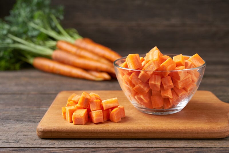 diced-carrots-on-a-wooden-table