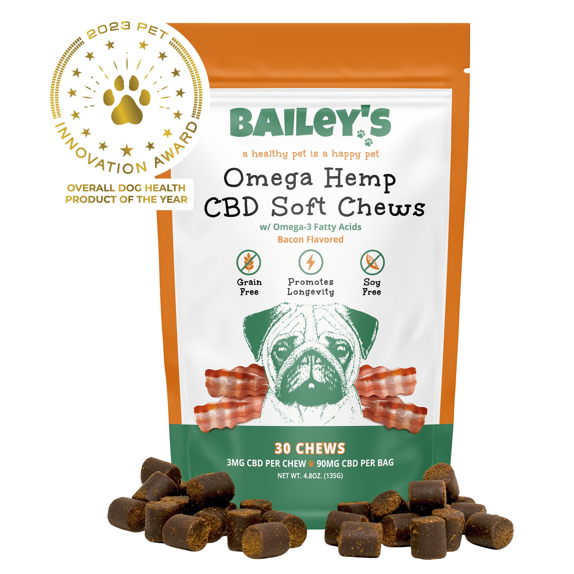 Bailey’s Omega Hemp CBD Soft Chews