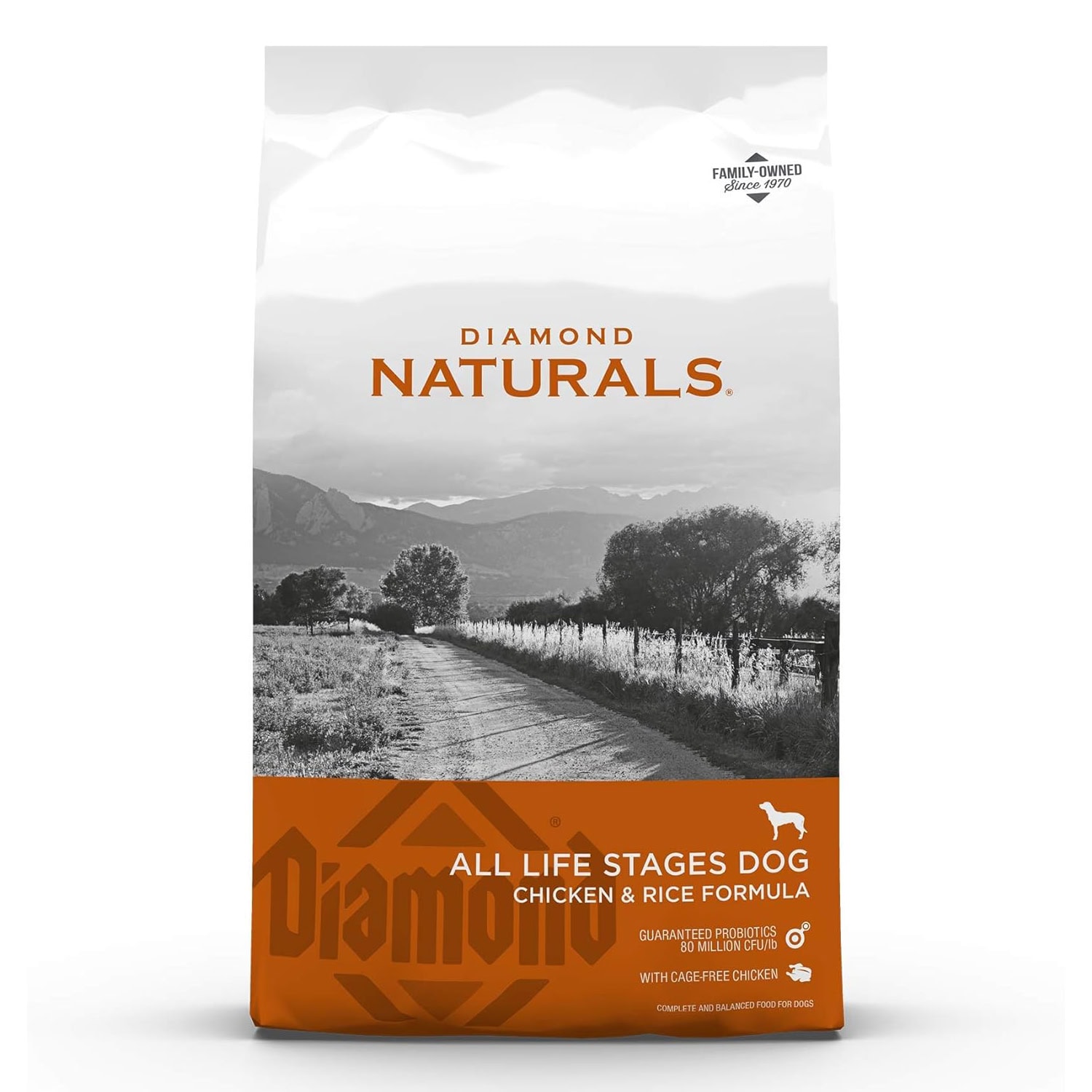 Diamond Naturals All Life Stages Chicken and Rice Formula Dry Dog Food Protein from Real Chicken, and Probiotics