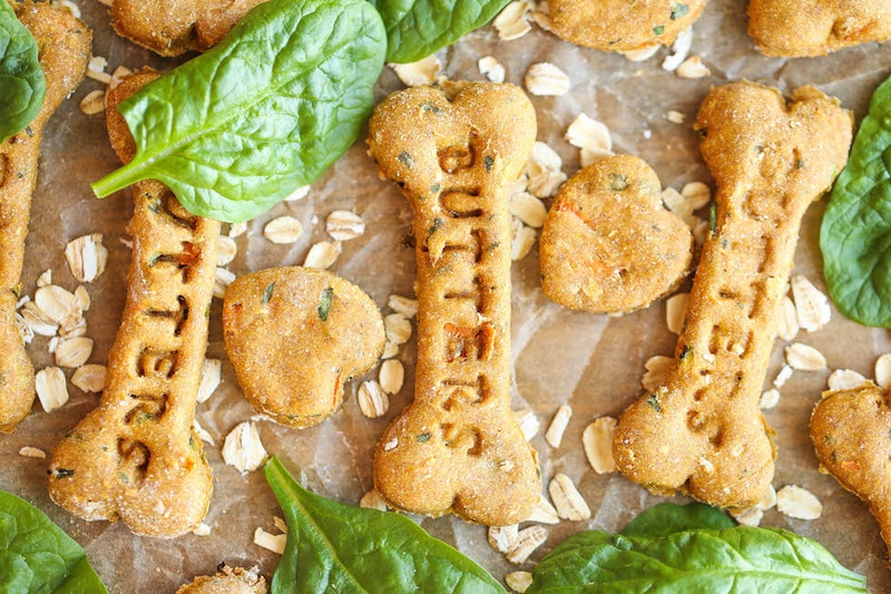 Spinach, Carrot, & Zucchini Dog Biscuits