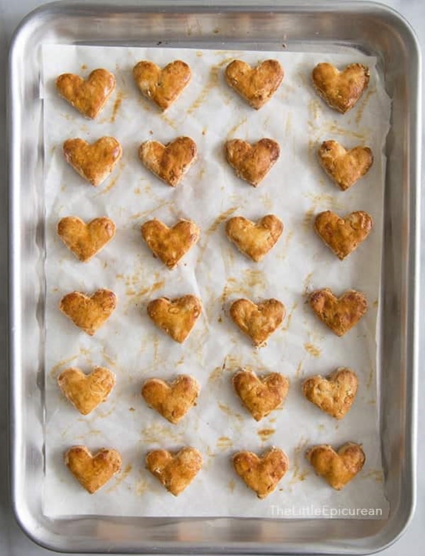 Baked sweet potato dog biscuits